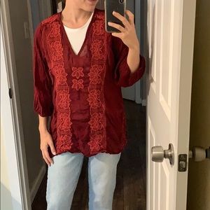 Maroon tunic
